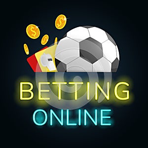 Football betting online make money vector