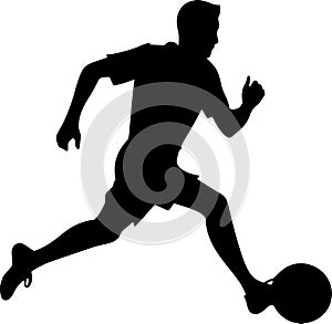 Football - black and white vector illustration