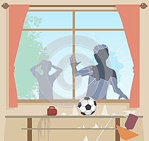 Football breaks window