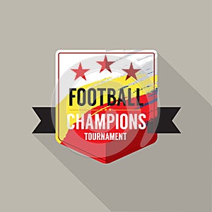 Football Champions Badge Logo Design Vector