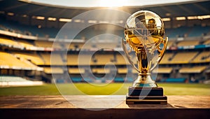 football championship gold cup at stadium decoration sport finalist final
