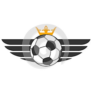 Football championship logo illustration with a ball