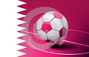 Football championship in Qatar - sport vector background