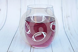 Football Clear Wine Glass