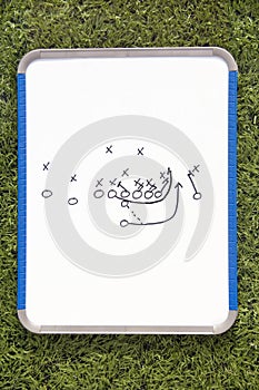 Football Clipboard with Play Diagram