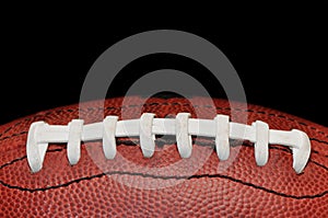 Football Closeup Isolated on Black