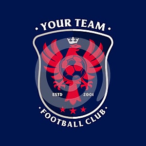 Football club logo with shield