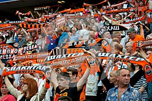 Football club Shakhtar Donetsk fans