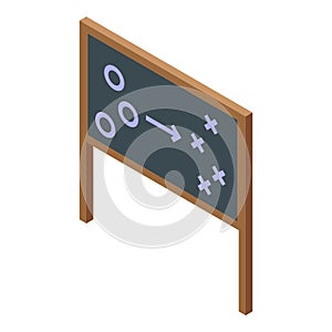 Football coach using a tactical board is explaining game strategy