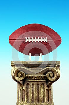 Football On Column Pedestal