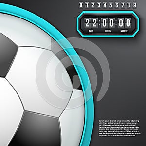Football Coming Soon and countdown timer.