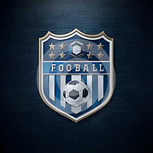 Football with eight star logo design