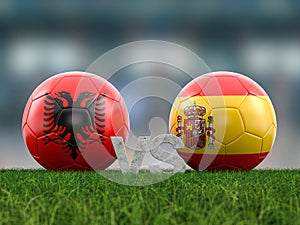 Football euro cup group B Albania vs Spain