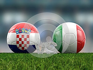 Football euro cup group B Croatia vs Italy