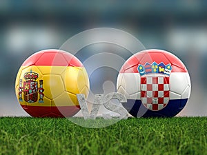 Football euro cup group B Spain vs Croatia