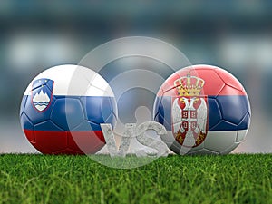 Football euro cup group C Slovenia vs Serbia