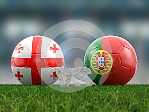 Football euro cup group F Georgia vs Portugal