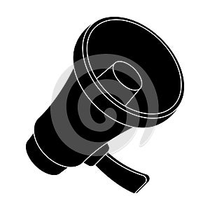 A football fan shout.Fans single icon in black style vector symbol stock illustration.