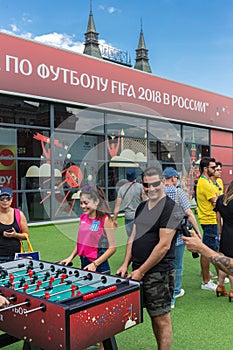 Football Fan Zone on Red Square in Moscow during the World Cup
