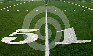 Football Field 51 Yard Line