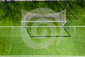 Football field from above. Gaate aerial view