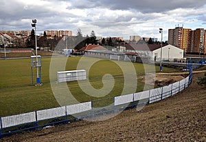 Football field,city Brno, Czech republic, Europe