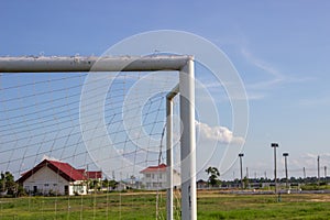 Football field in the countryside Soccer target