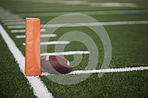 Football field endzone ball