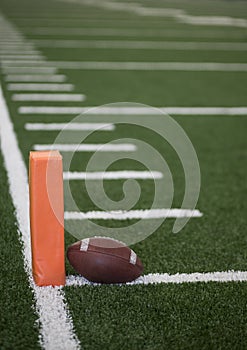 Football field endzone ball