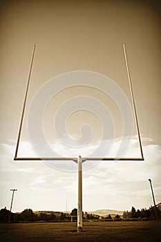 Football Field Goal Posts vintage photo