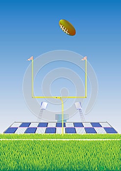 Football field and goalpost.