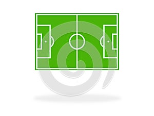Football field icon for soccer match background