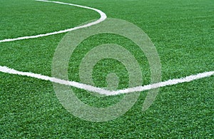 Football field with marking.