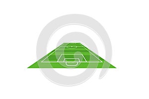 Football field perspective.vector illustration