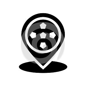 Football Field Pin icon. Trendy Football Field Pin logo concept