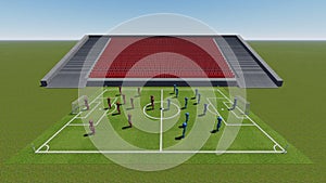 Football field with the players â„–3