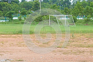 football field poor in countryside with copy space add text