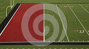 Football Field Red End Zone photo