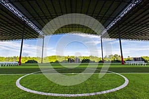 Football field Small, Futsal ball field in the gym indoor