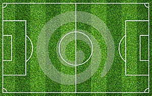 Football field or soccer field for background. Green lawn court for create game