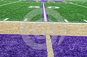 Football field on 50 yard line