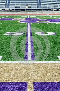 Football field on 50 yard line