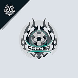 football fire logo emblem