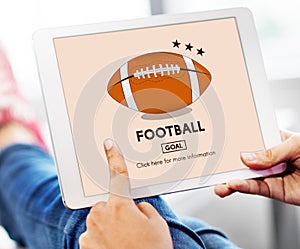 Football Game Ball Play Sports Graphics Concept