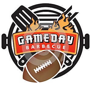 Football Gameday Party Invitation Logo Art