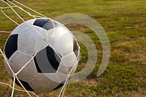 Fußball auf der ziel sauber 