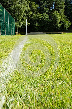 Football goal with playground.