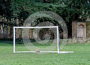 Football Goal posts and ball