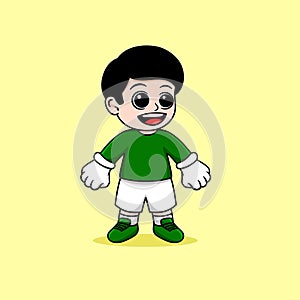football goalkeeper boy cartoon