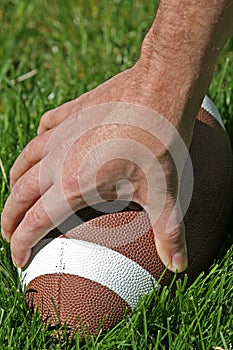 Football in grass